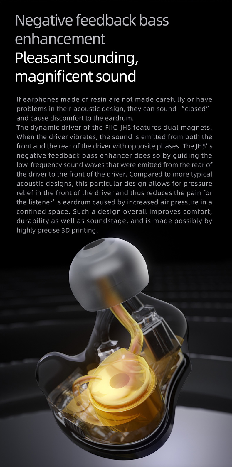 FiiO Jade Audio JH5 หูฟัง IEMs Hybrid 5 ไดรเวอร์ 1DA+4BA รองรับ Hi-Res ประกันศูนย์ไทย