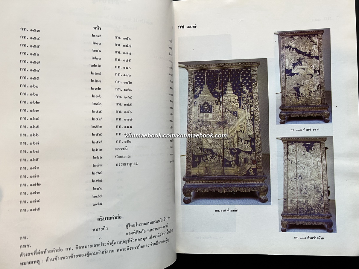 ตู้ลายทอง ภาค 2 ตอน 2 สมัยรัตนโกสินทร์ กท. 96 - กท. 190 ( Thai Lacquer and Gilt Bookcases )