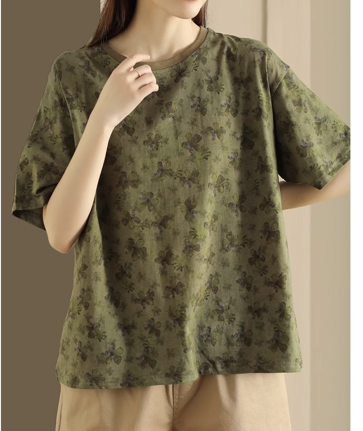 เสื้อยืดลายดอกไม้