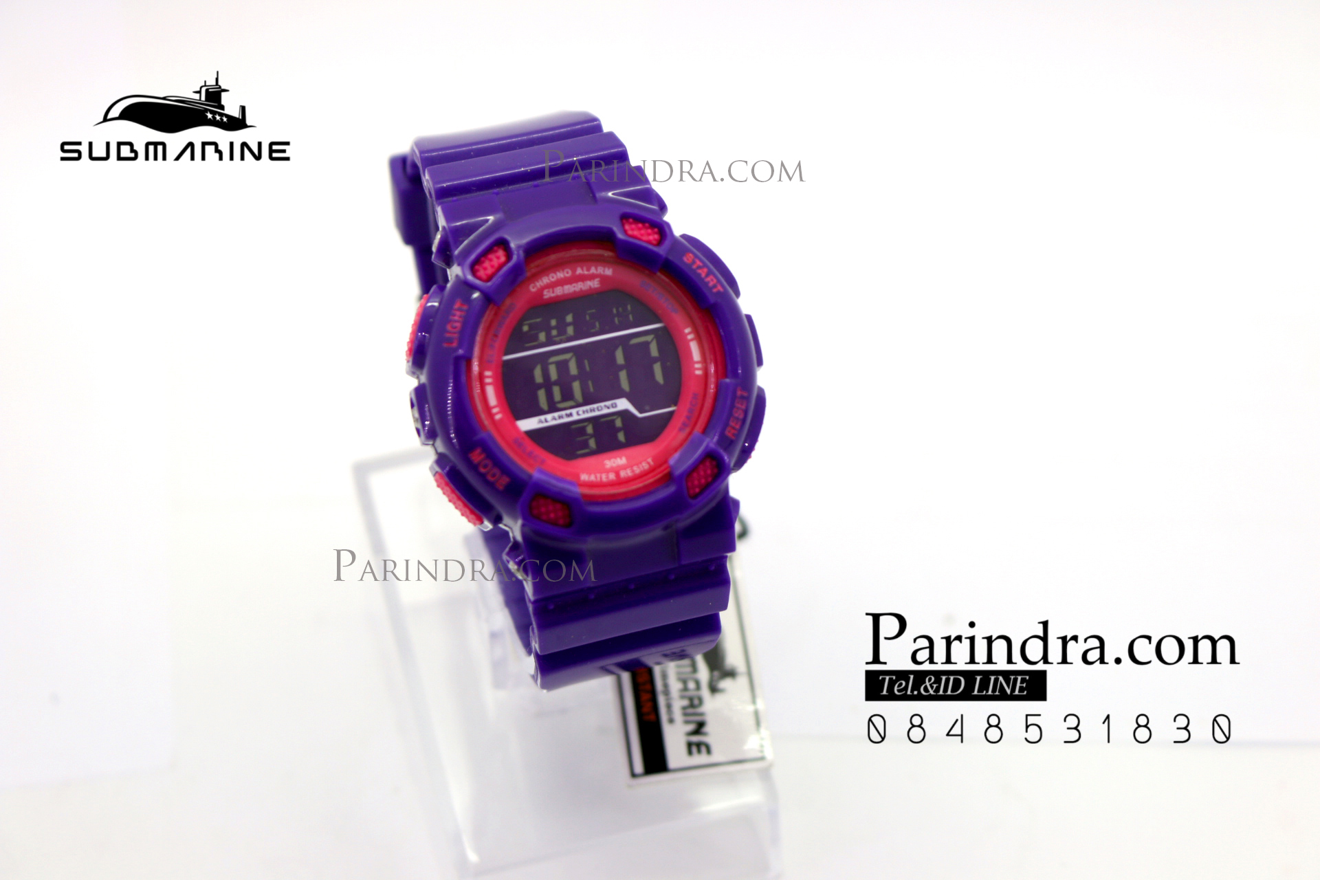 นาฬิกา US submarine รุ่น TP1282L สำหรับเด็กหรือผู้หญิงทั่วไป สีม่วงเข้มตัดชมพู สดใสน่ารัก