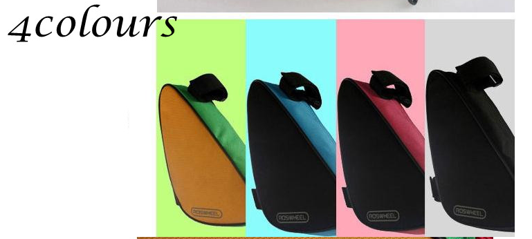 !!!SALE!!!กระเป๋าสามเหลี่ยมคาดเฟรม Roswheel Cycling Bicycle Front Tube Triangle Frame Bag Bike Frame Zip Bag , 12657(มีสีเหลืองเขียวแดง)