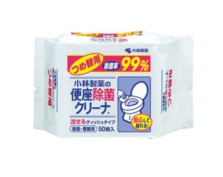 🧴 กระดาษทำความสะอาดชักโครก Kobayashi Toilet Seat Cleaner 50 แผ่น 🧴