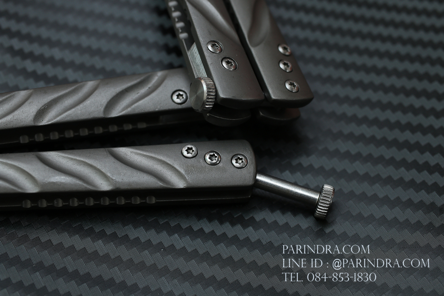 มีดปีกผีเสื้อ Balisong ใบสกรีนลายดามัสกัส 2