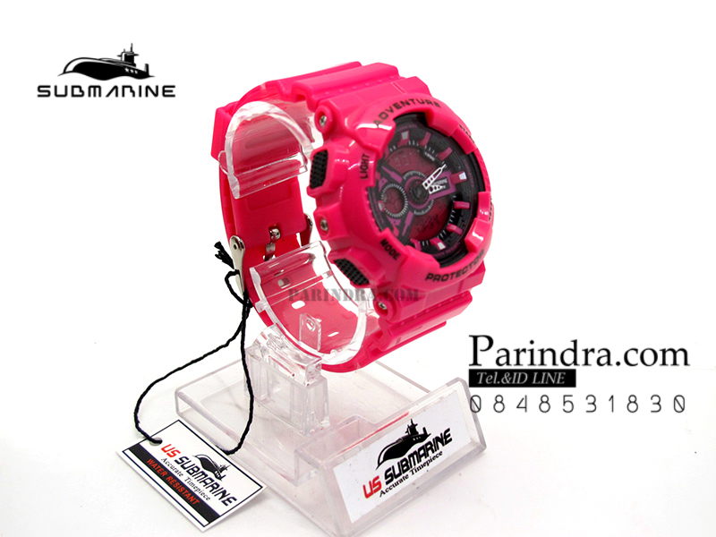 นาฬิกา US submarine Adventure Protector รุ่น TP3163L สีชมพูบานเย็น จอพื้นหลังชมพู