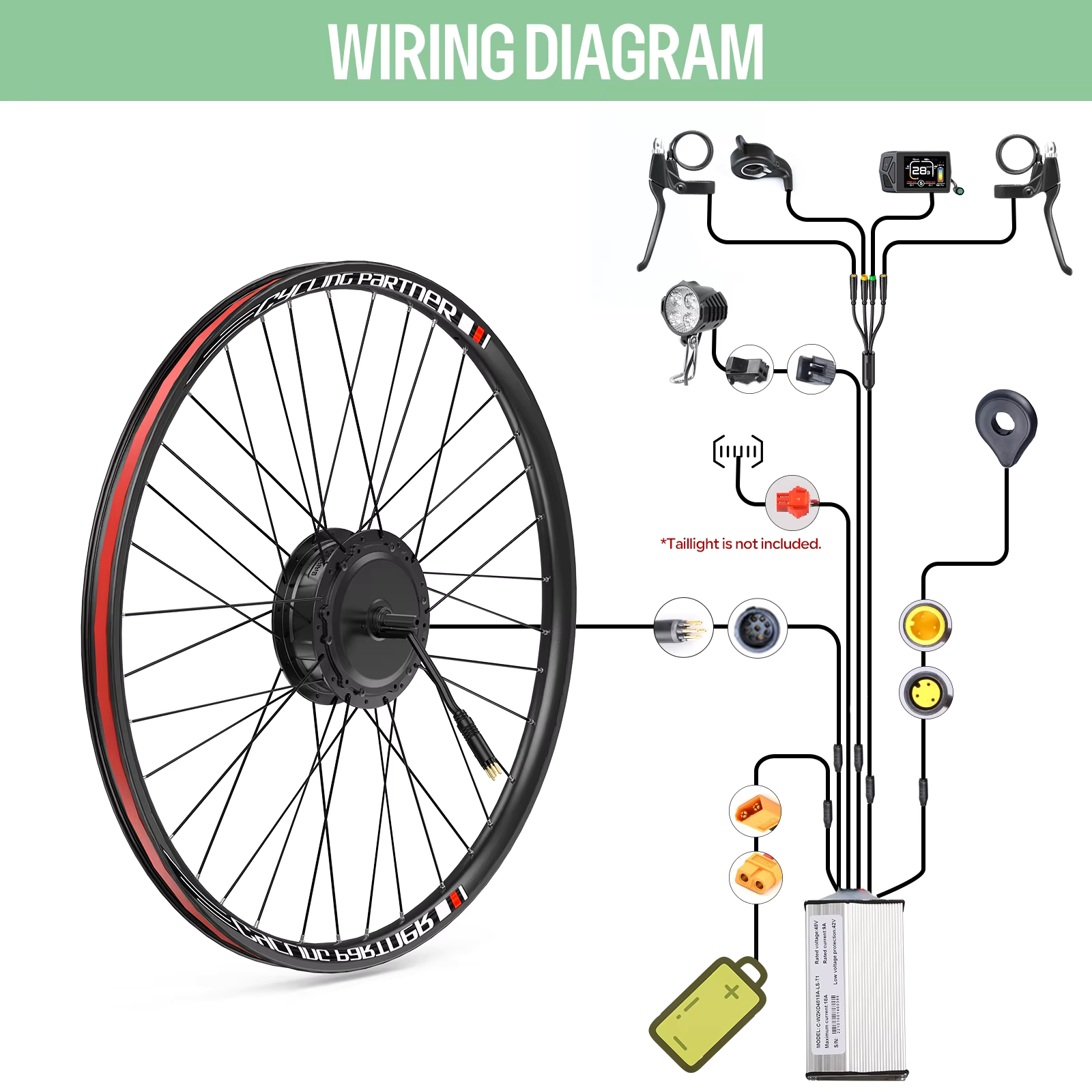BAFANG Ebike Conversion Kit 48V | 500W / 750W | 26"–29" Wheels | Brushless Hub Motor | IPX5 Waterproof | LCD Display | Rear Wheel Kit