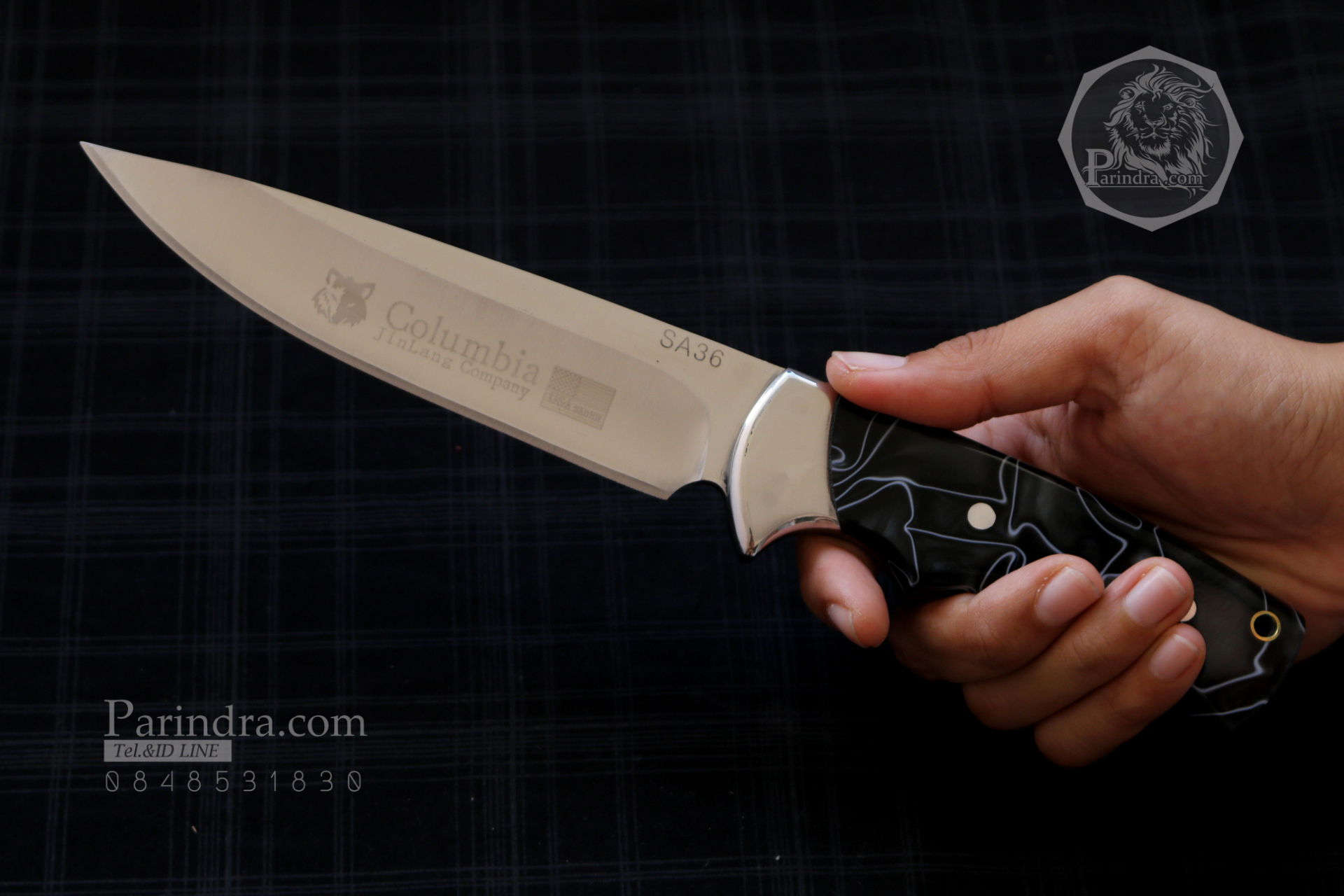 มีดเดินป่า โคลัมเบีย COLUMBIA รุ่น SA36 คมมาก ด้ามลวดลาย ACRYLIC