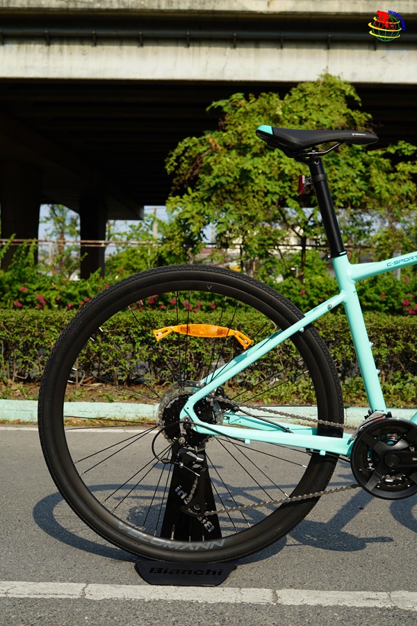 Bianchi C-Sport 2 Acera Mens Hybrid Bike - Celeste, black, 2021-2022