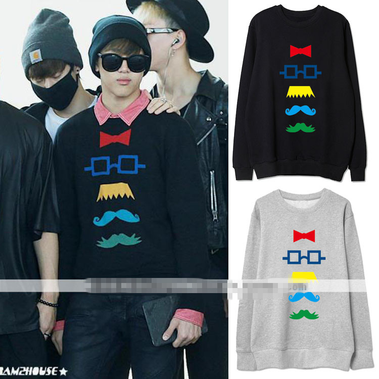 เสื้อแขนยาวกันหนาว (Sweater) ลายหนวด แบบ BamBam