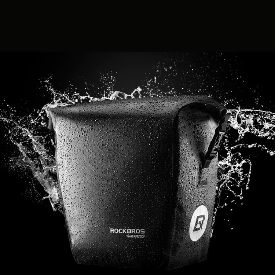 ROCKBROS AS-003 กระเป๋าหลังเบาะจักรยานกันน้ำ 18L | ปั่นทางไกล ปั่นท่องเที่ยว พร้อมระบบปิด Roll-Top ไม่กลัวฝน