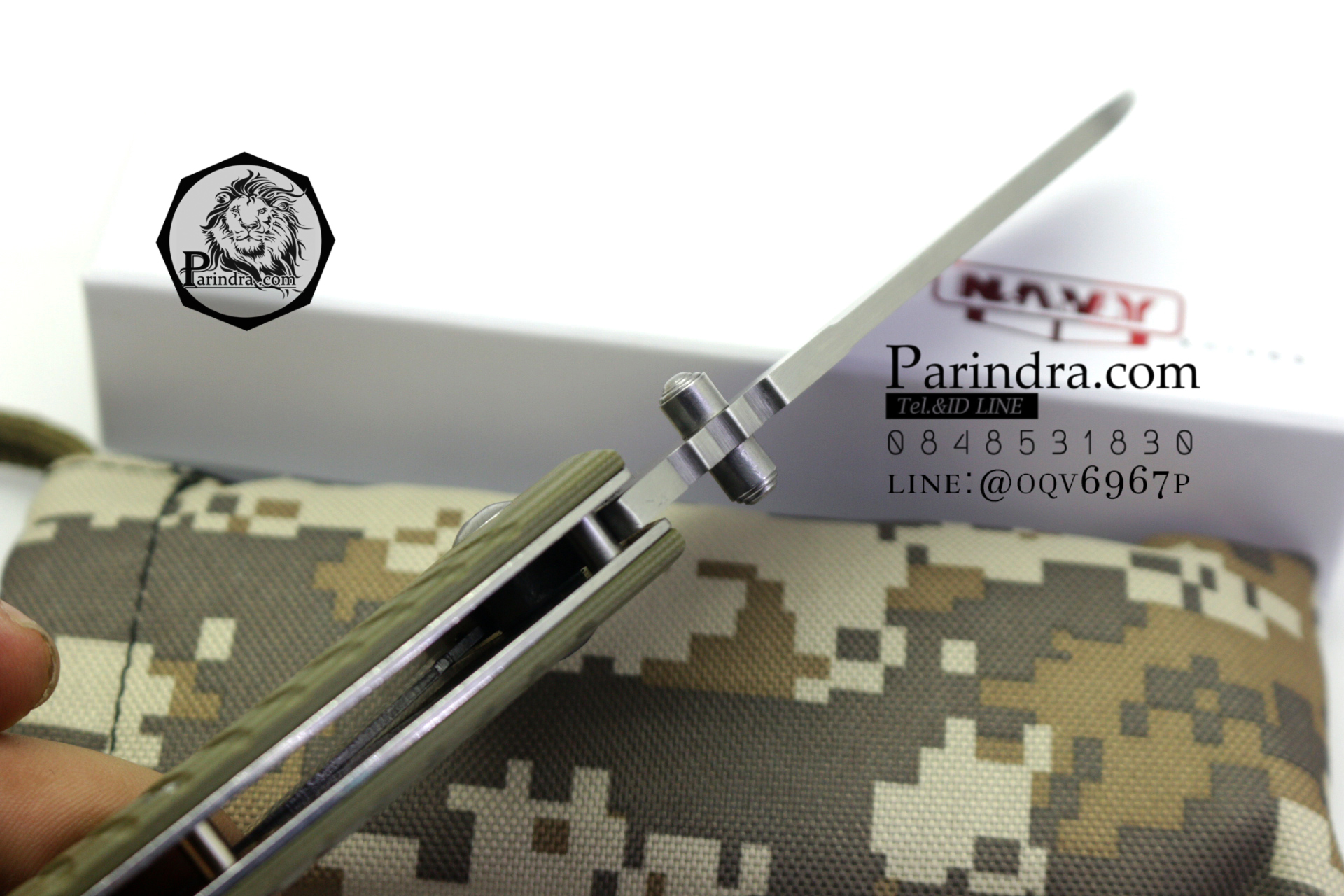 มีดพับ Navy รุ่น K805C สีเขียวทหาร ด้าม G10 ทรงสวย ของแท้ 100%