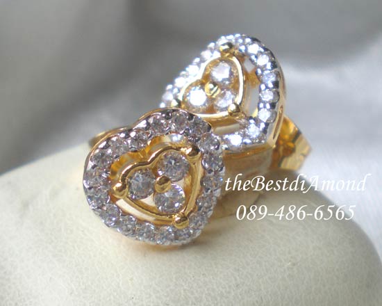 BE815+++ต่างหูรูปหัวใจซ้อนแบบ 1+++งานสวย เรียบร้อย หรู ดูดีมากๆๆค่ะ ฝังแบบหนามเตยงานดีมากๆๆๆ เหมือนของจริงสุดๆ หรูหราแพรวพราว ขนาดไม่ใหญ่มาก