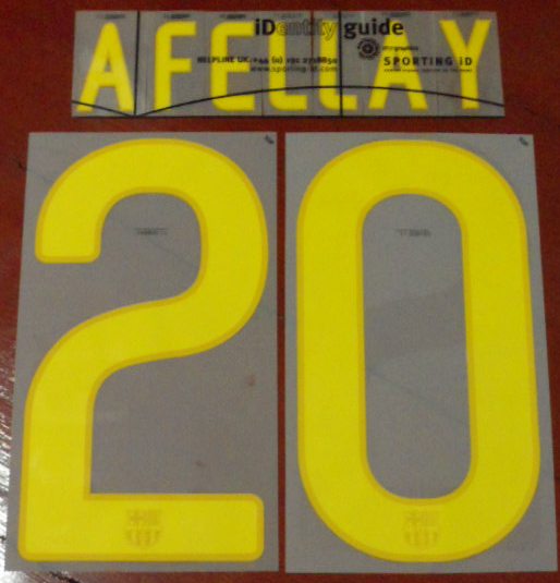 ชุดชื่อและเบอร์ติดเสื้อฟุตบอล #20 อเฟลเลย์ สโมสรบาร์เซโลน่า (ชุดเหย้า 2009/10) PLAYER SIZE ใหม่ / #20 AFELLAY BARCELONA Football Club (Home 2009/10) PLAYER SIZE Name and Number Set NEW