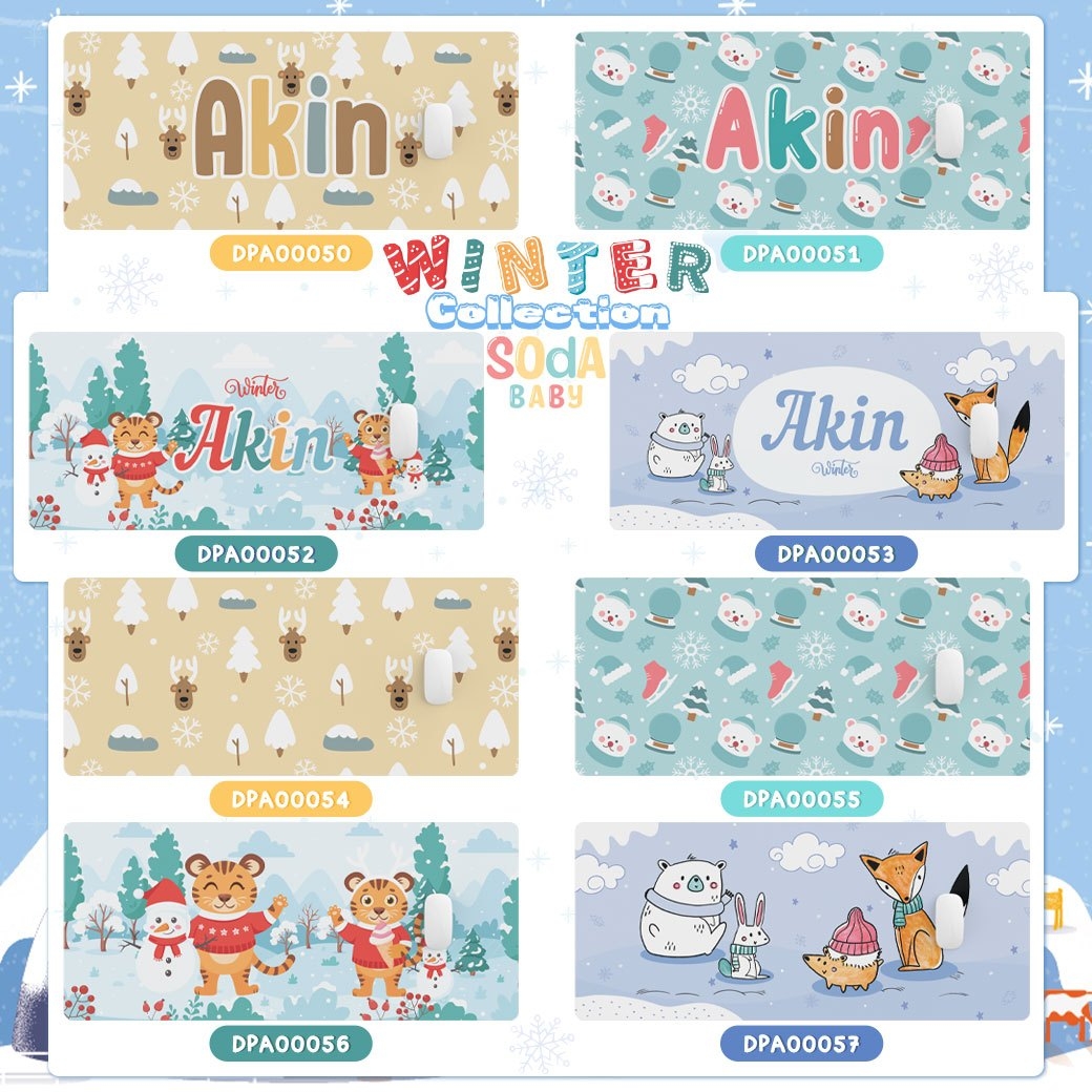 แผ่นรองเมาส์ Mouse Pad ลาย Winter รหัส DPA00054 ⛄️❄️#Winter #SOdAbaby