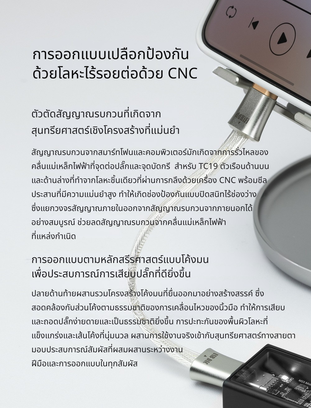 DD TC19CC สายสัญญาณดิจิตอล USB TypeC ระดับเรือธงจาก สำหรับเครื่องเสียง ประกันศูนย์ไทย