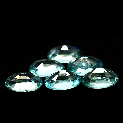 เพทายสีฟ้าทะเล (Zircon) 6.90 กะรัต 18 ชิ้น (0386)