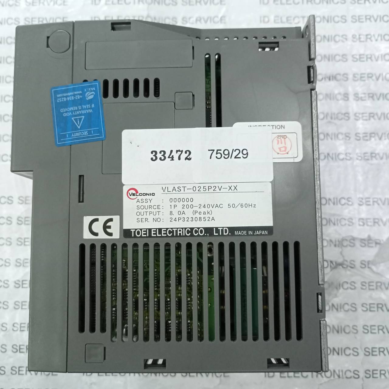 VLAST-025P2V-XX SERVO DRIVE " VELCONIC "