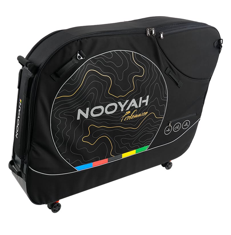 NOOYAH BK015 Pro Bike Travel Case – No Need to Remove Handlebars or Pedals | Full 16-Piece Protection Kit