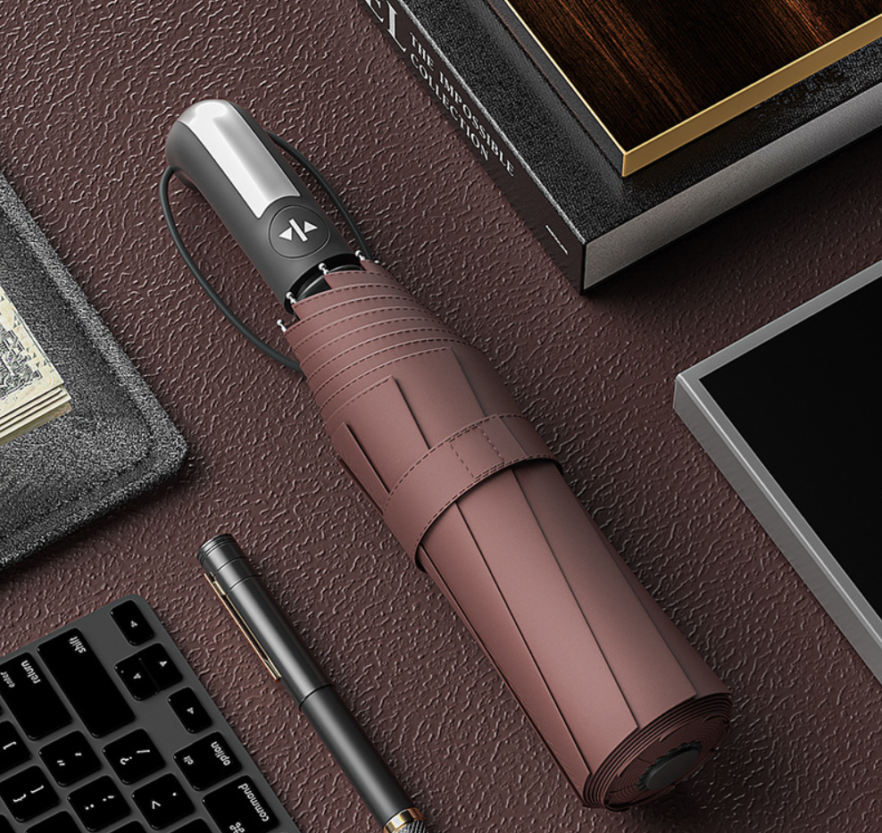 ร่มพับ 3 ตอน 23 นิ้ว 10 ก้าน เปิด-ปิด อัตโนมัติพร้อมสายคล้องมือ รุ่น NQ-66