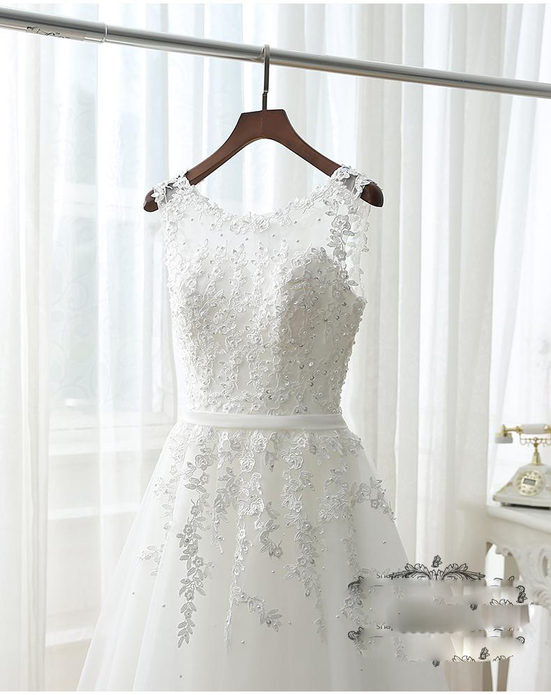 Pro-order เดรสสวย ถ่ายพรีเวดดิ้ง แขนกุด สวยหวานโชว์หลัง (ซิปหลัง)