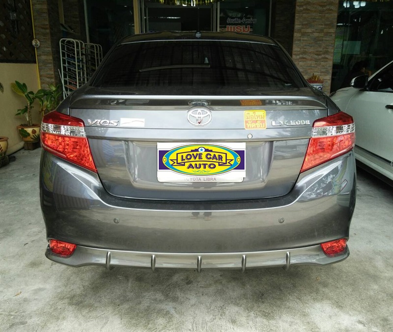 พรมไวนิลปูพื้นรถยนต์ Toyota Vios 2016 สีดำขอบดำ