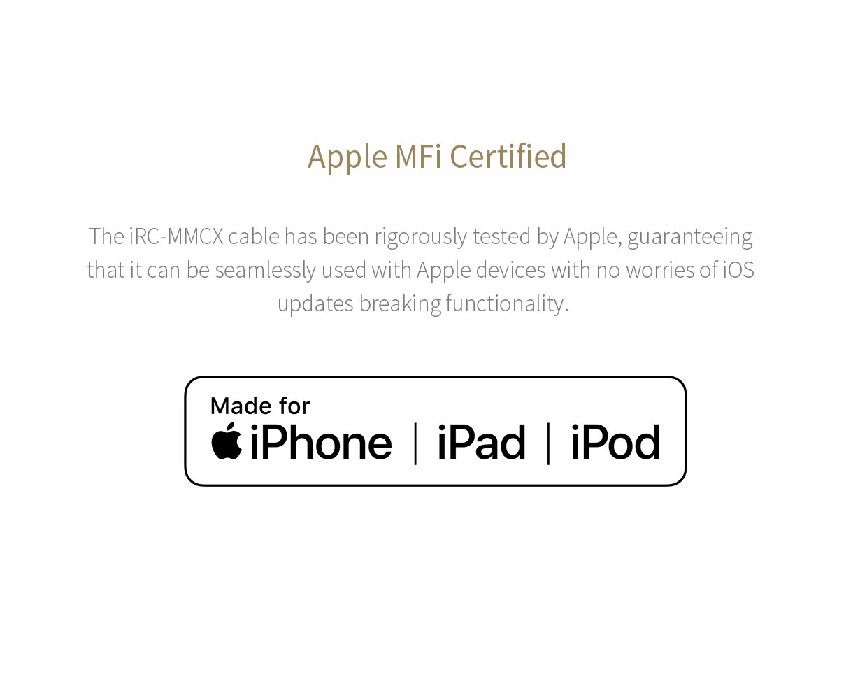 ขาย FiiO iRC-MMCX สาย Lightning สำหรับ iphone , ipod , ipad ขั้ว MMCX พร้อมไมค์ในตัว