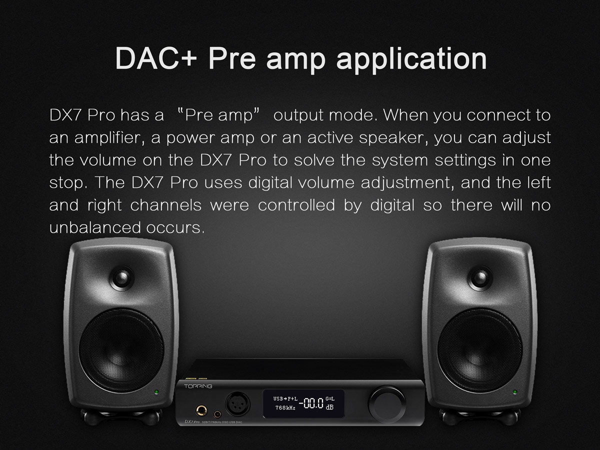 ขาย TOPPING DX7 Pro DAC/AMP ตั้งโต๊ะรองรับ Bluetooth 5.0 , 32BIT/768kHz , DSD1024