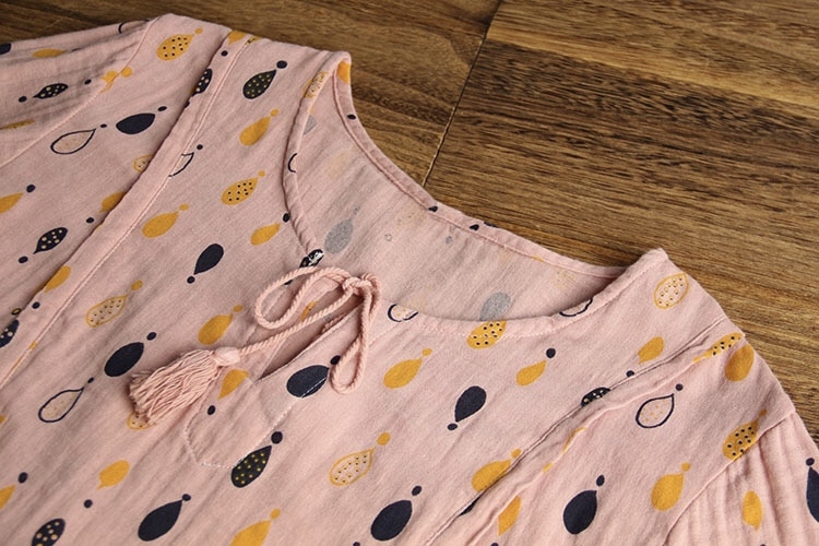 เสื้อผ้าสาลูเนื้อนิ่มแต่งจีบระบาย