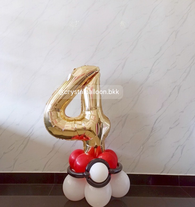 ลูกโป่ง วันเกิดเด็ก ฟอยล์ตัวเลข ขนาด 40" ตั้งฐาน 1 ชิ้น สีทองอ่อน Theme Pokemon พร้อมตกแต่ง สามารถเปลี่ยนสีลูกโป่ง/เปลี่ยนสี-ฟอยล์ตัวเลข/เปลี่ยนสี-ฟอยล์ตกแต่งได้