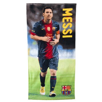 ผ้าเช็ดตัว ฟุตบอล สโมสรบาร์เซโลน่า - ลิโอเนล เมสซี่ 2012/13 ใหม่ / BARCELONA Football Club Towel - Lionel Messi 2012/13 NEW