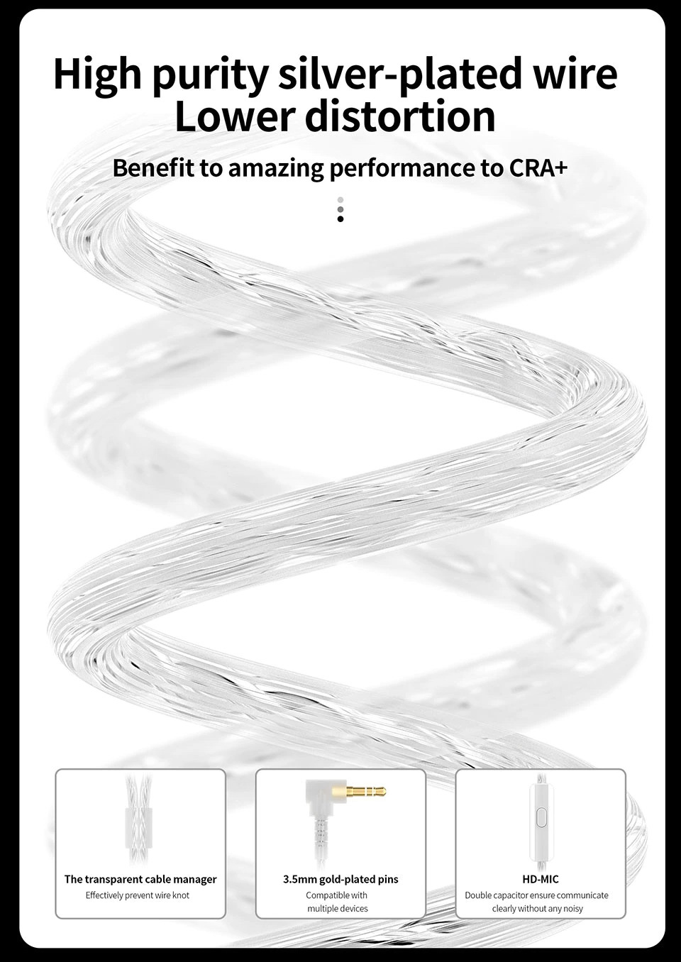ขาย CCA CRA PLUS หูฟังรุ่นพัฒนาต่อยอดจาก CRA เพิ่มเบส ซาวสเตจ แหลม