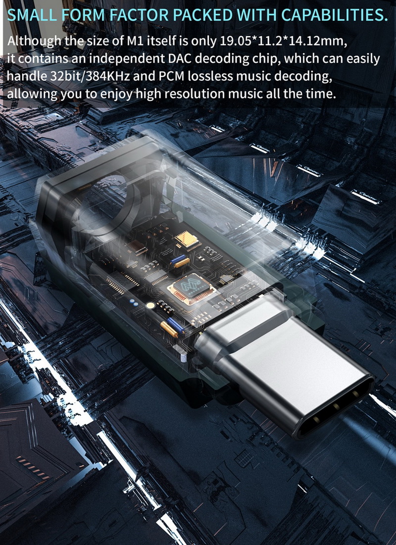 ขาย MuseHifi M1 หัวแปลง Type-C เป็น 3.5 สำหรับหูฟัง มีชิป DAC ในตัว