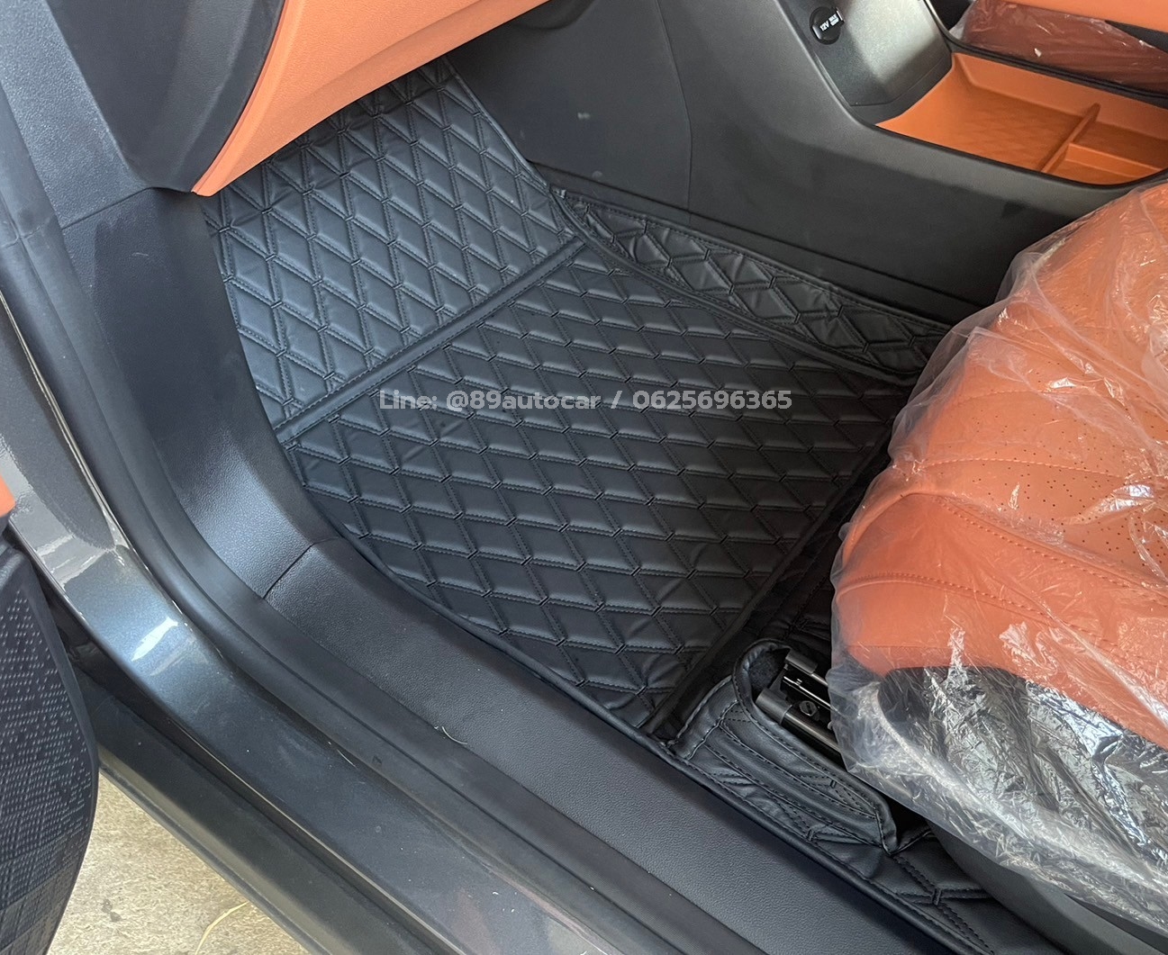 พรมปูรถ Changan Deepal S07 ปูพรมVVIP ด้ายคู่ สีดำด้ายดำ เต็มคัน