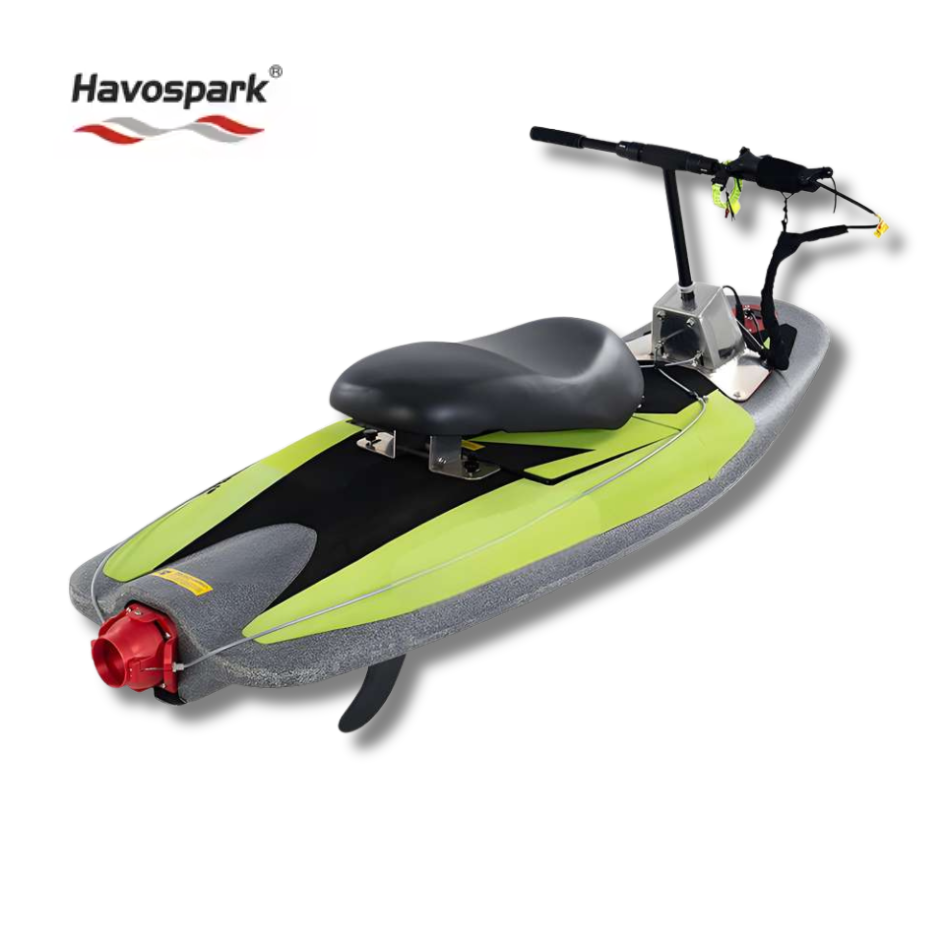 กระดานเซิร์ฟไฟฟ้า Havospark H5-F | ความเร็วสูง 55 กม./ชม. | ใช้งานได้ทั้งทะเล แม่น้ำ ทะเลสาบ | พร้อมรีโมทและแบตเตอรี่ 48V