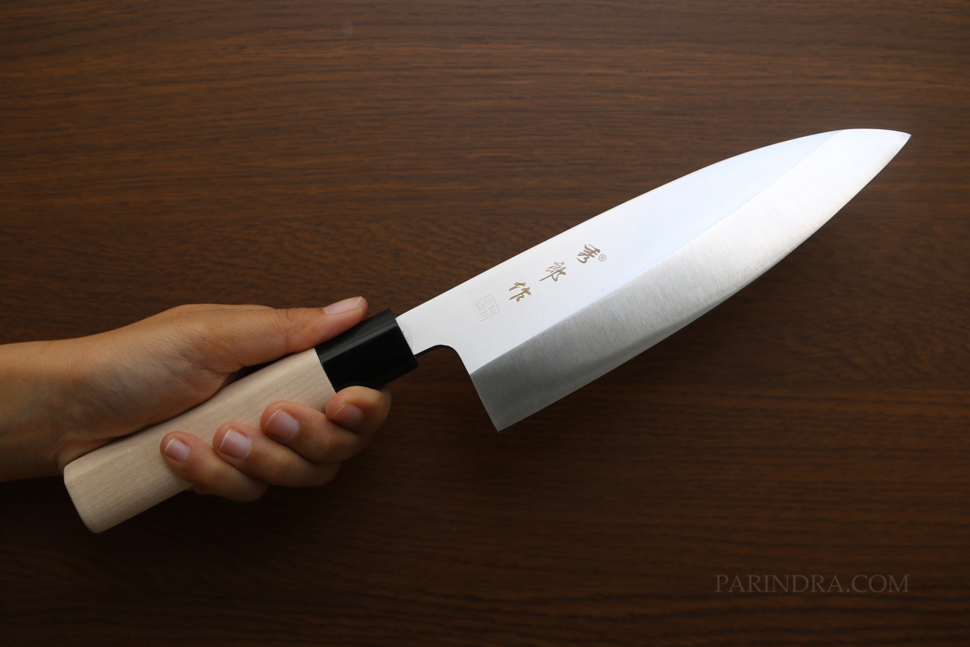 มีดเดบะ เชฟญี่ปุ่น ด้ามไม้ ลับคมด้านเดียว คมสุดยอด ขนาด 12 นิ้ว คุณภาพดีมาก (กล่องแดง)