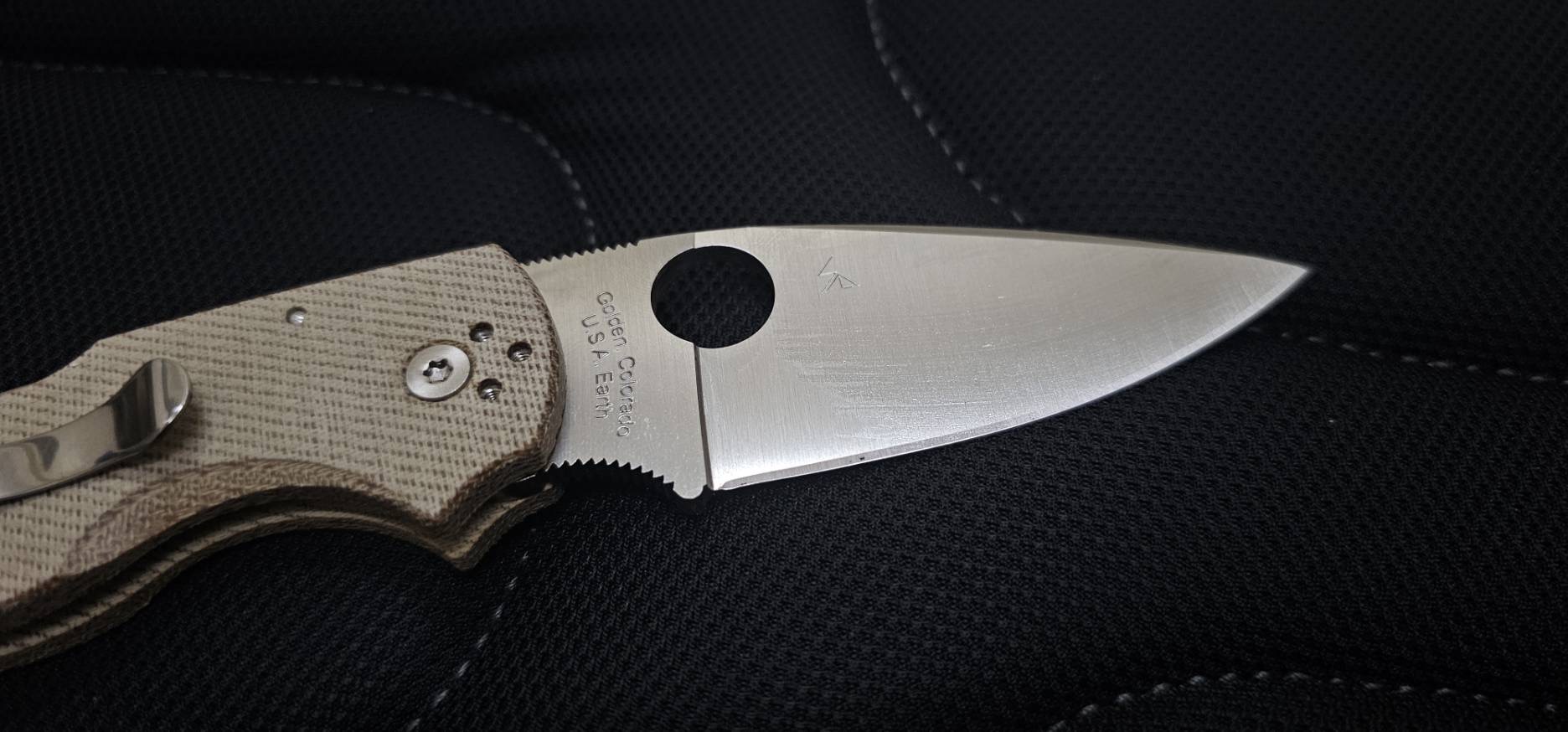 Spyderco Native 5 Lockback Knife Canvas Micarta (3" Satin CRU-WEAR)