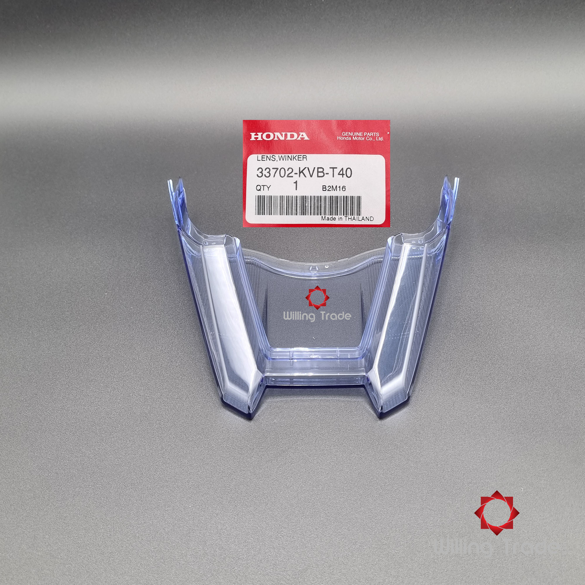 เลนส์ไฟเลี้ยวหลัง (WX798) HONDA: (33702-KVB-T40) CLICK110-I... แพ๊คละ 1 ชิ้น... [แท้ศูนย์ 100%] ...กลุ่มอะไหล่ไฟท้าย, CLICK110-I ... LENS, WINKER
