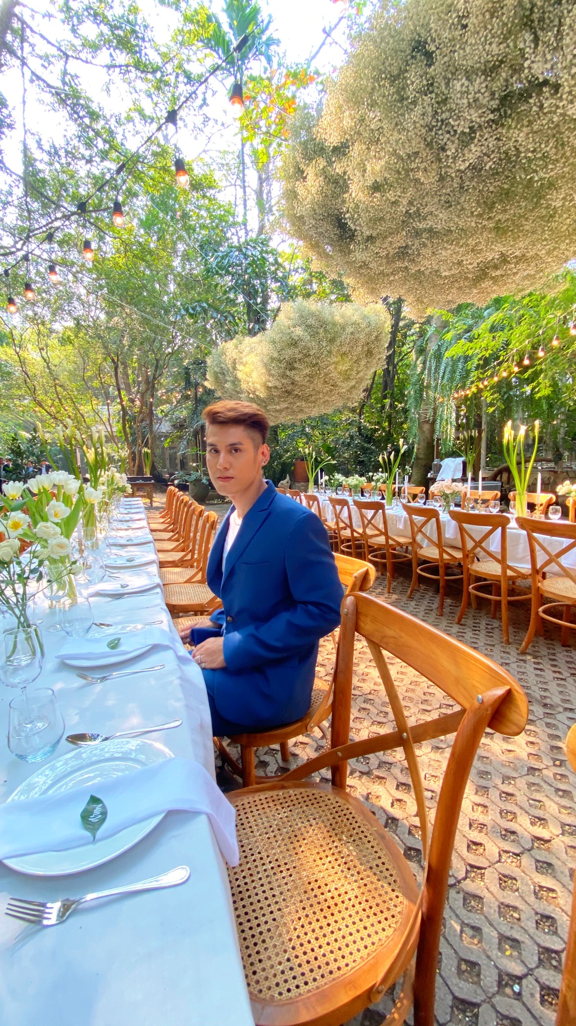 พร้อมเช่า ชุดสูทชาย สีฟ้าน้ำทะเล (พร้อมเสื้อกั๊ก)