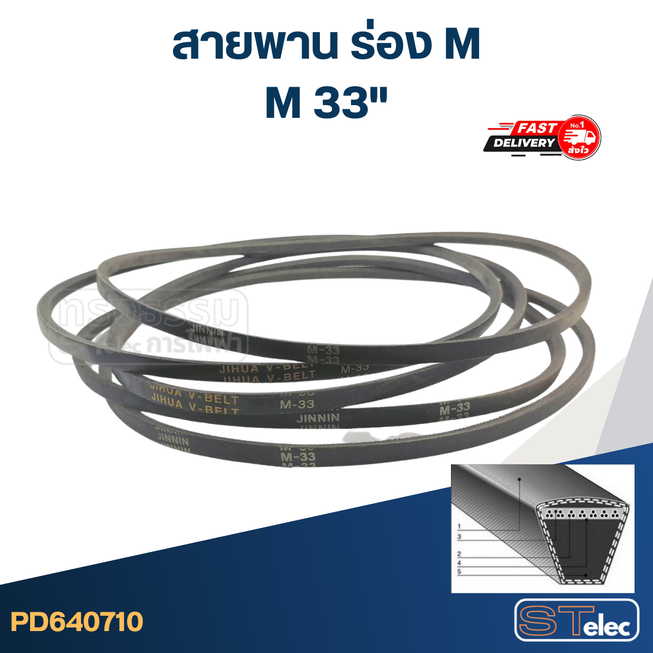สายพาน เครื่องซักผ้า - มอเตอร์ M 33"