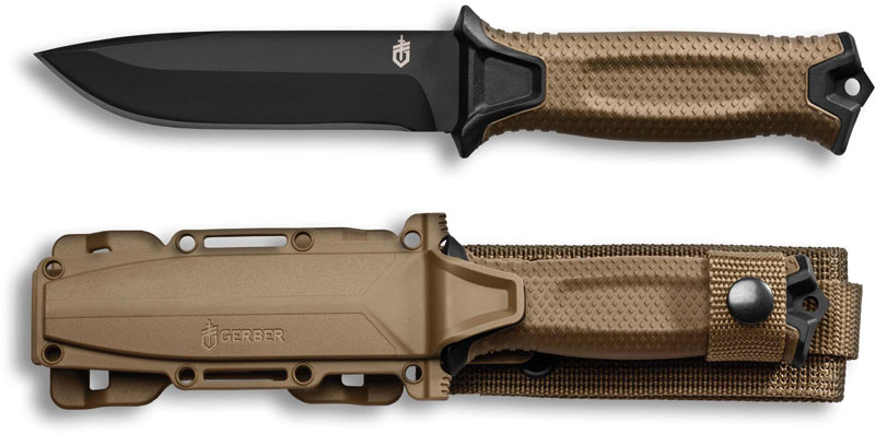 มีดใบตาย Gerber Strong Arm OEM ใบเรียบ น้ำตาล ขนาด 10 นิ้ว หล่อสุดๆ A++