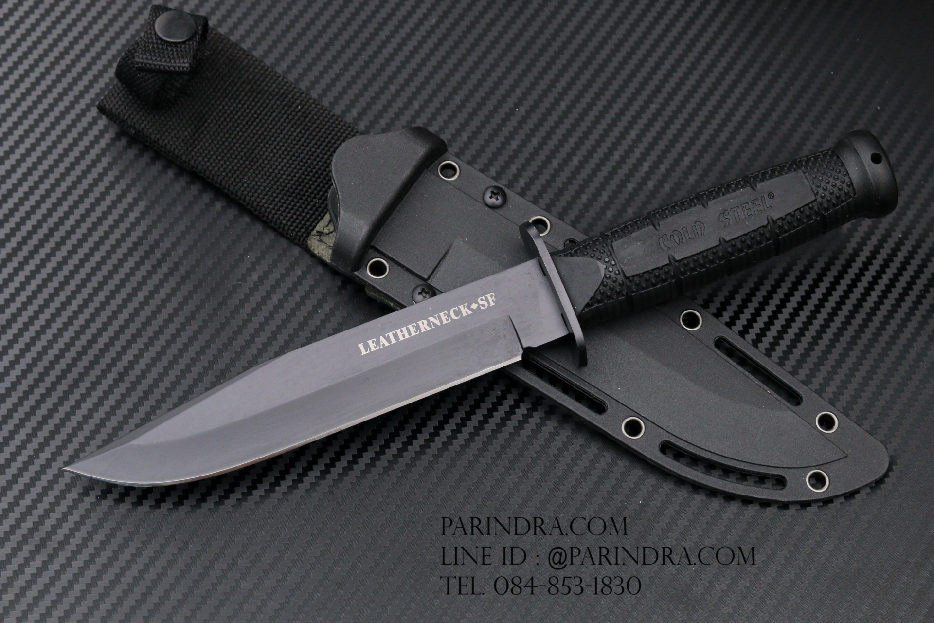 มีดใบตาย COLD STEEL LEATHER NECK SF (OEM) A+ ใบมีดสีดำ