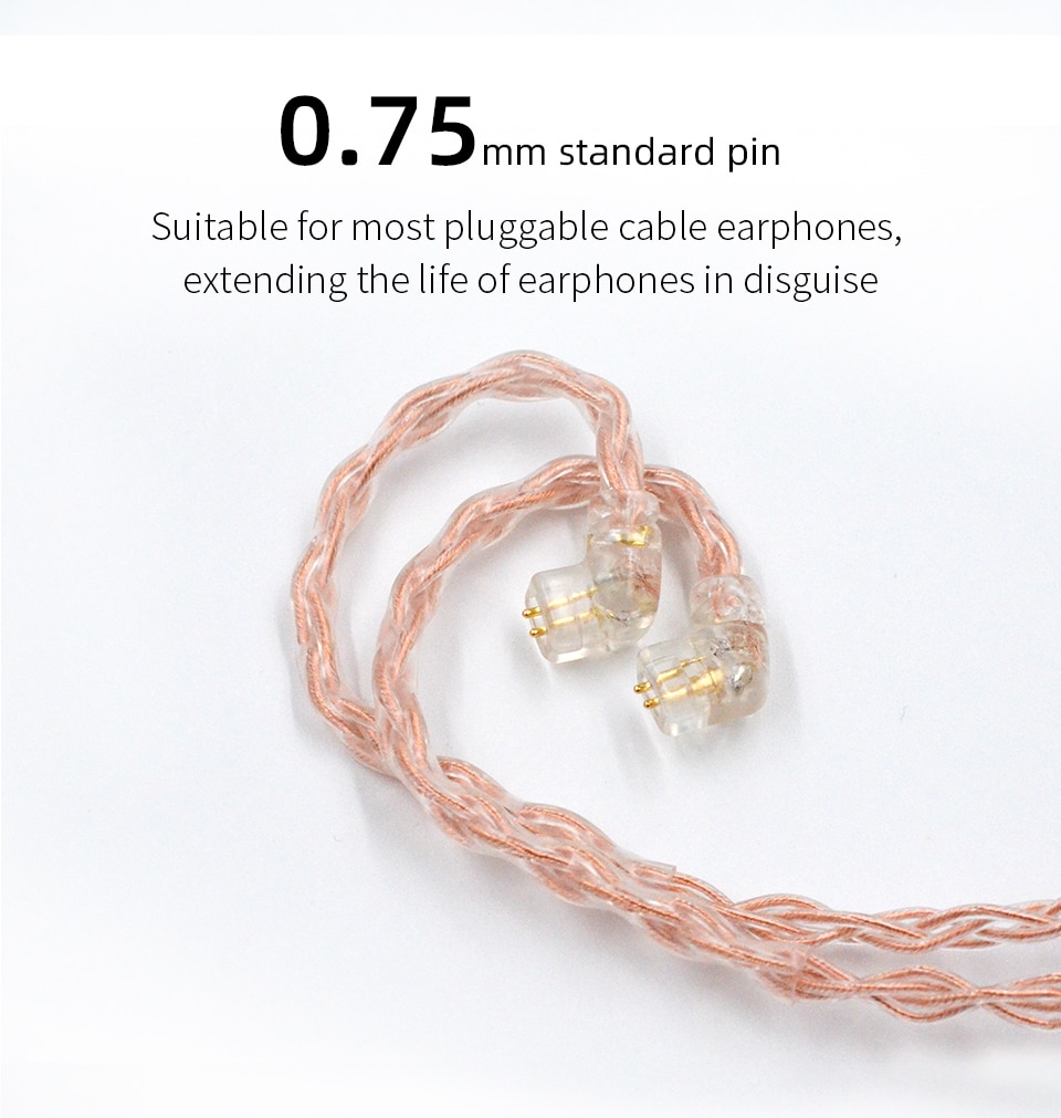 ขาย KZ NEO OFC สายอัพเกรดหูฟัง ทองแดง OFC สำหรับหูฟัง KZ ขั้วพินC