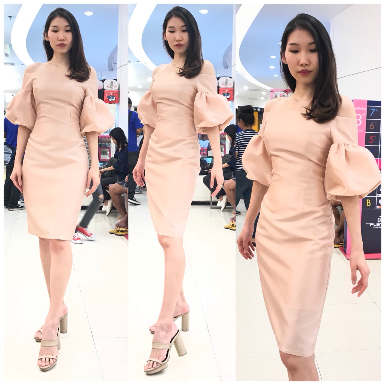 ชุดเพื่อนเจ้าสาว สีชมพู รวมแบบ ตัวอย่าง สั่งสีและแบบอื่นๆได้ เช่า 500