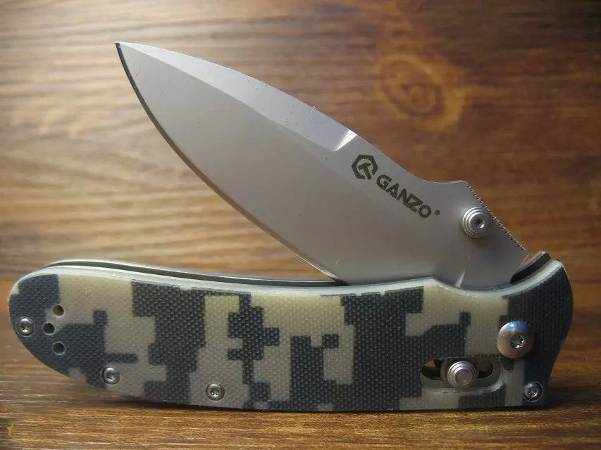 มีดพับ Ganzo รุ่น G704-CA CAMOUFLAGE สีลายพรางทหาร ของแท้ 100%