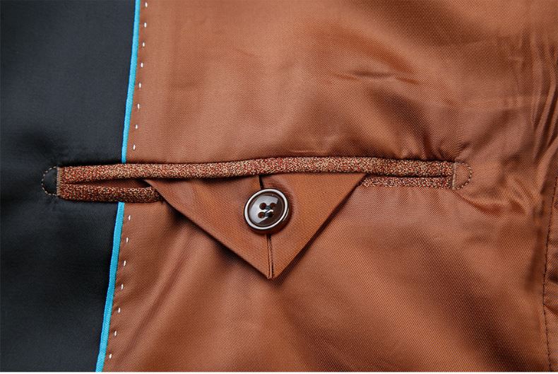 Pre-order ชุดสูทชาย ลายสก็อตสีเทาปกดำ รุ่นยอดฮิต