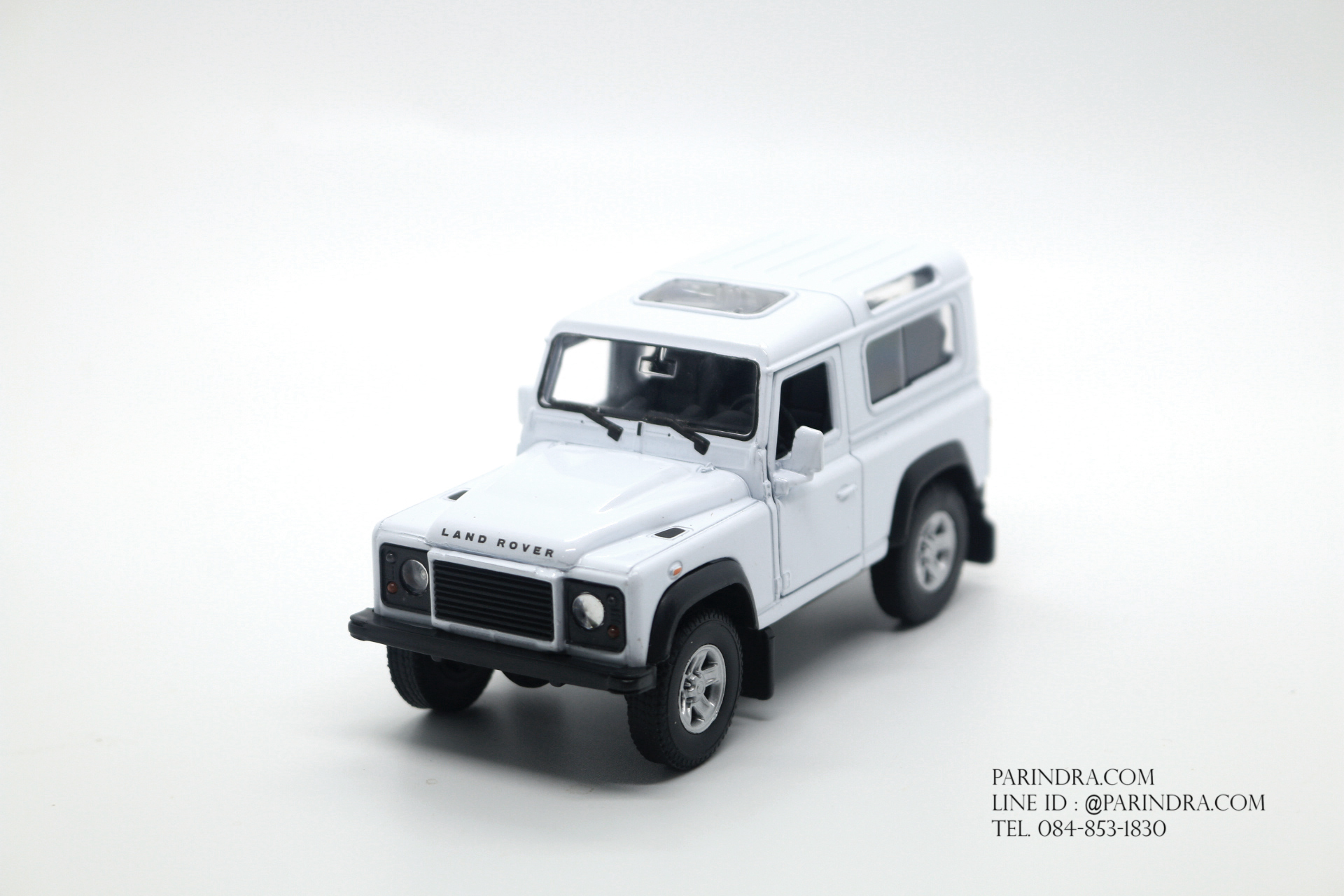 โมเดลรถเหล็ก รถ SUV Land Rover Defender สีขาว