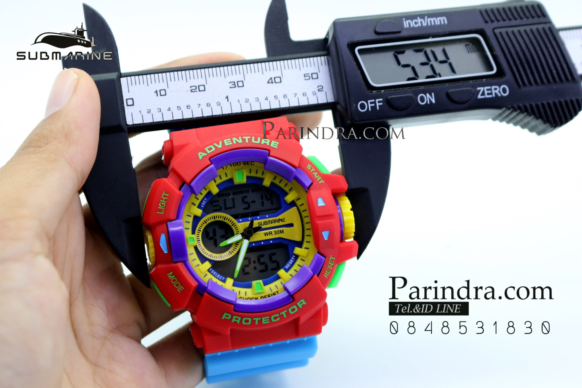 นาฬิกาข้อมือ US submarine Protector รุ่น TP3183M สีแดงสายฟ้า