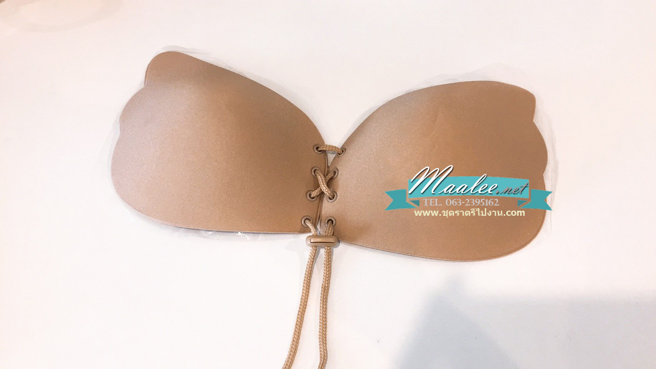 ซิลิโคนบราปีกนก ติดแน่น ใส่สบาย สีเนื้อ สามารถยึดติดได้ด้วยตัวเอง โดยไม่ต้องใส่ยกทรงทับ (มีกาวชนิดพิเศษในตัว)*เหลือเฉพาะคัพC*