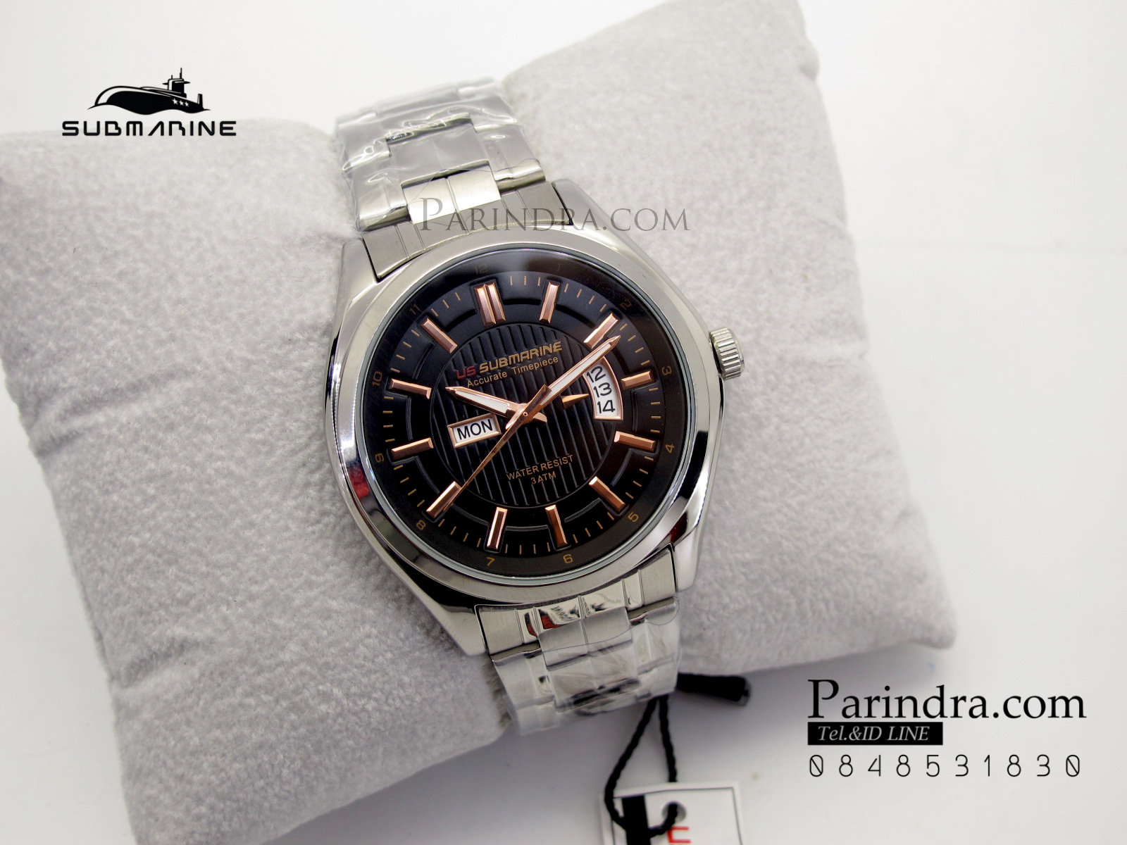 นาฬิกา US submarine รุ่น J100MDD ของแท้ 100% ตัว Accuratc Timcpiece หน้าปัดสีดำ