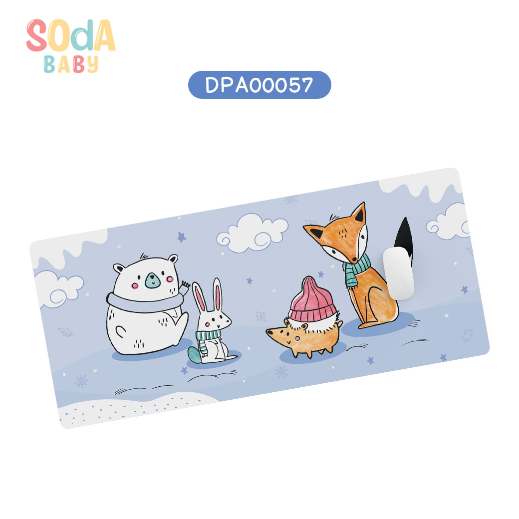แผ่นรองเมาส์ Mouse Pad ลาย Winter #ใส่ชื่อได้ รหัส DPA00057 ⛄️❄️#Winter #SOdAbaby