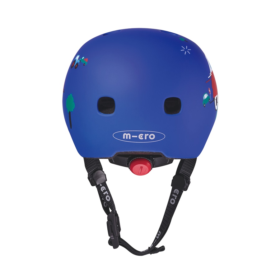 หมวกกันน็อคสำหรับเด็ก MICRO สีสันสดใส การออกแบบที่คำนึงถึงความสะดวกสบายและความปลอดภัย มีแผ่นโฟมหนาป้องกันแรงกระแทกได้ดี และสายรัดคางที่ปรับได้